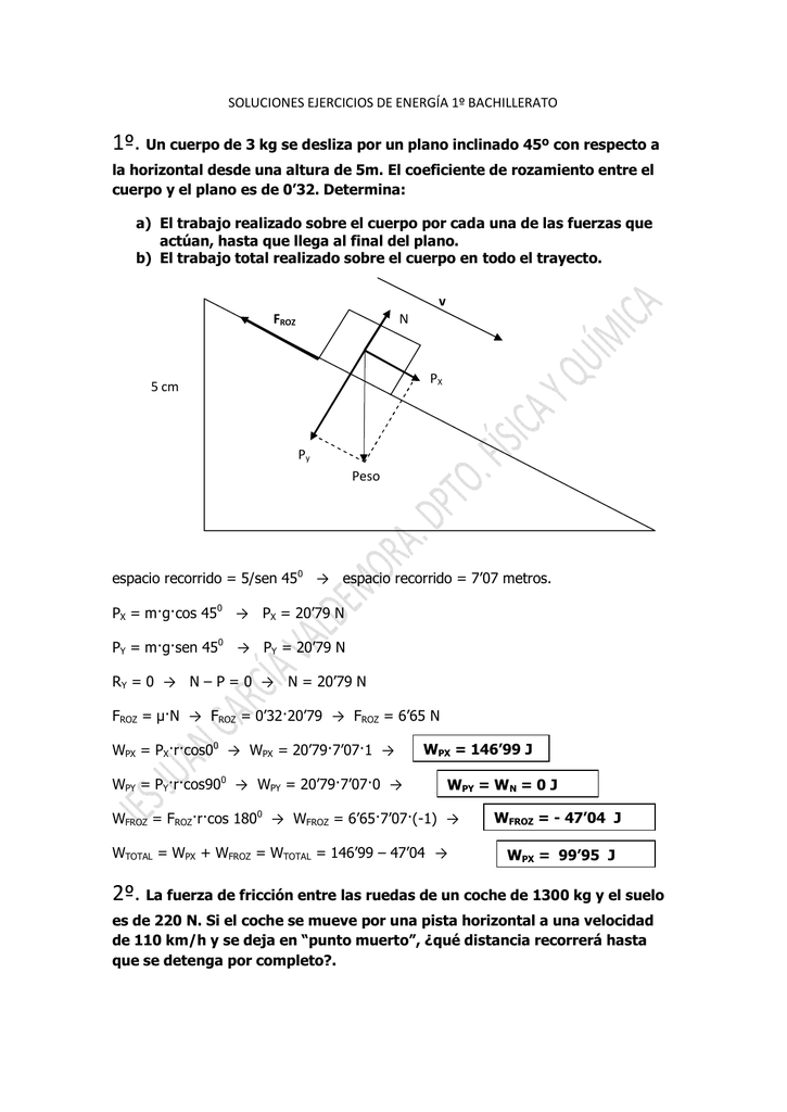 SOLUCIONES EJERCICIOS DE ENERGÍA 1º BACHILLERATO (copia)