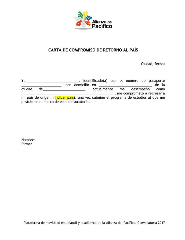Modelo Carta De Compromiso Estudiantil Modelo de Informe