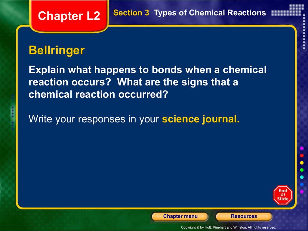 chemical equation