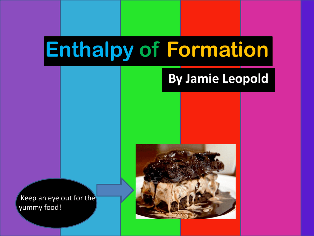 Enthalpy of Formation Heat of Formation