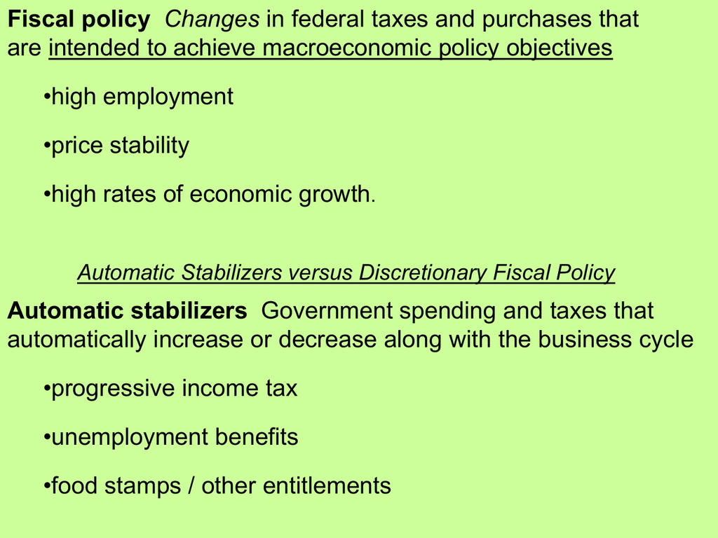 Fiscal Policy