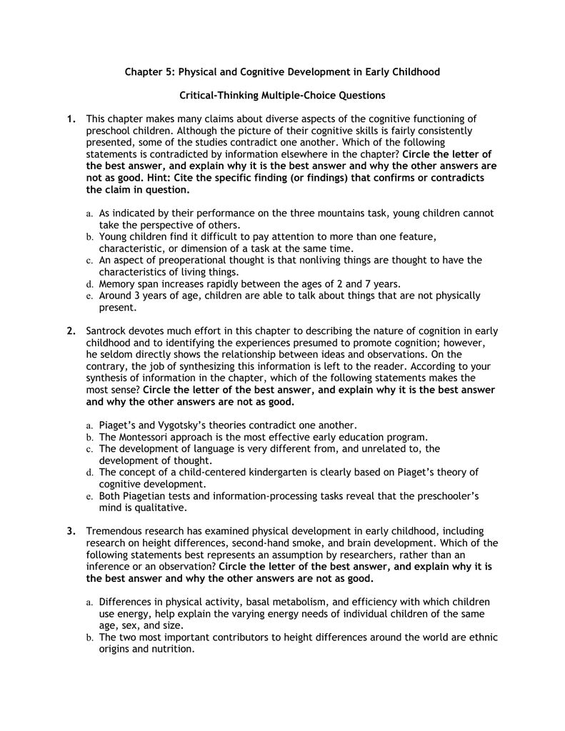 What Is Cognitive Development In Early Childhood