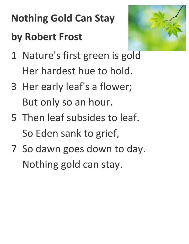 The Outsiders "Nothing Gold Can Stay" Poem Imitation and