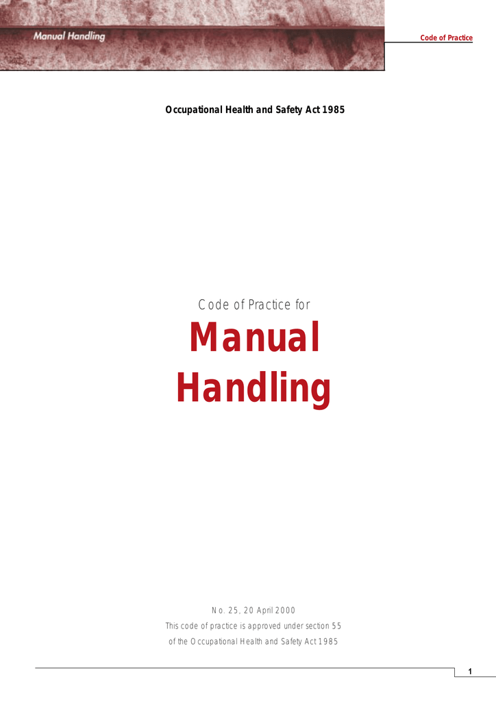 Manual handling WorkSafe Victoria
