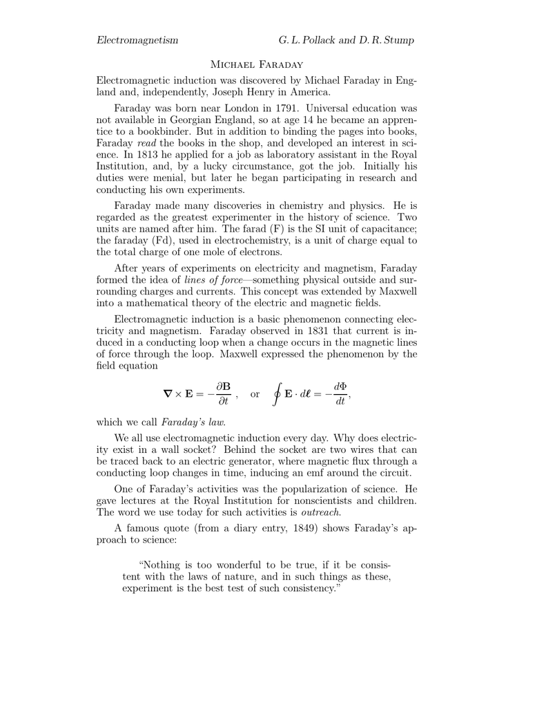 Electromagnetism Pollack And Stump Solutions