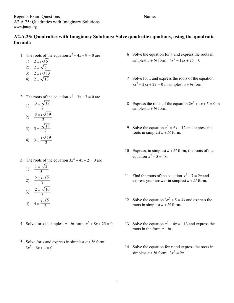 Express the Following in Simplest a Bi Form