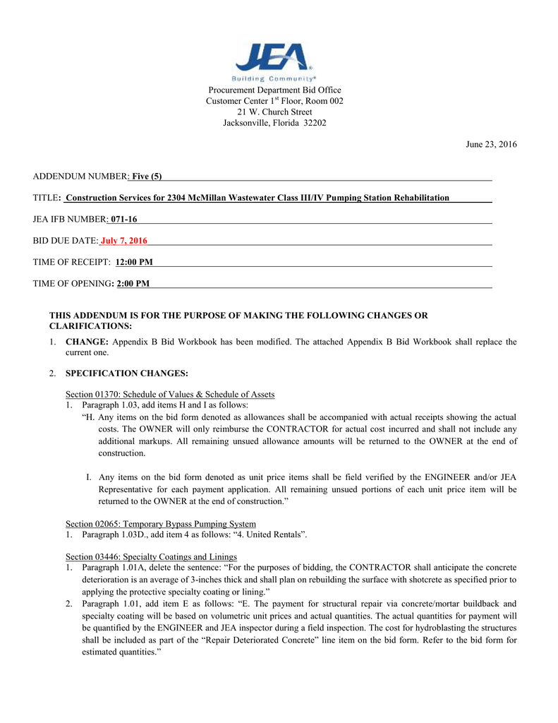 07116 Addendum 5