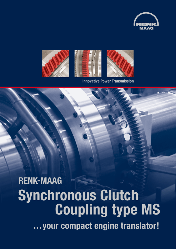 Synchronous Clutch Coupling type MS RENKMAAG