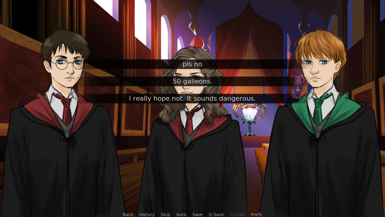 Harry Potter and the NLP Generated Visual Novel vndb