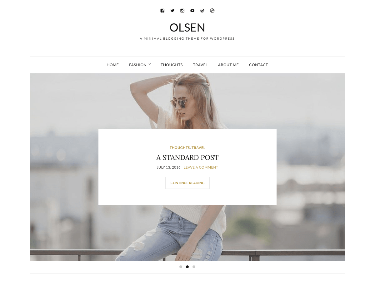 A blogging theme for WordPress