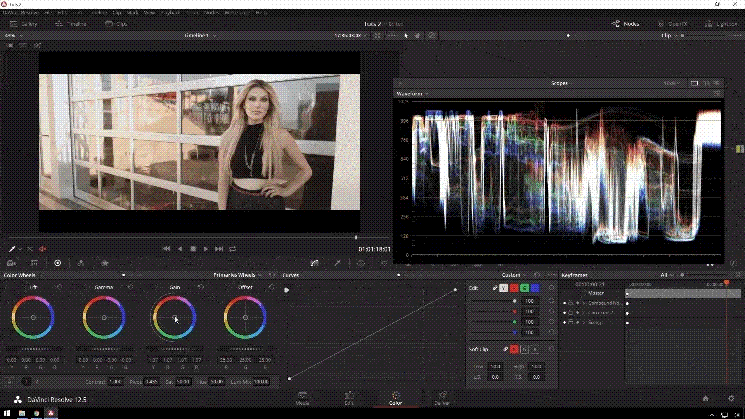 Easy but powerful colour correction and grading using colour wheels