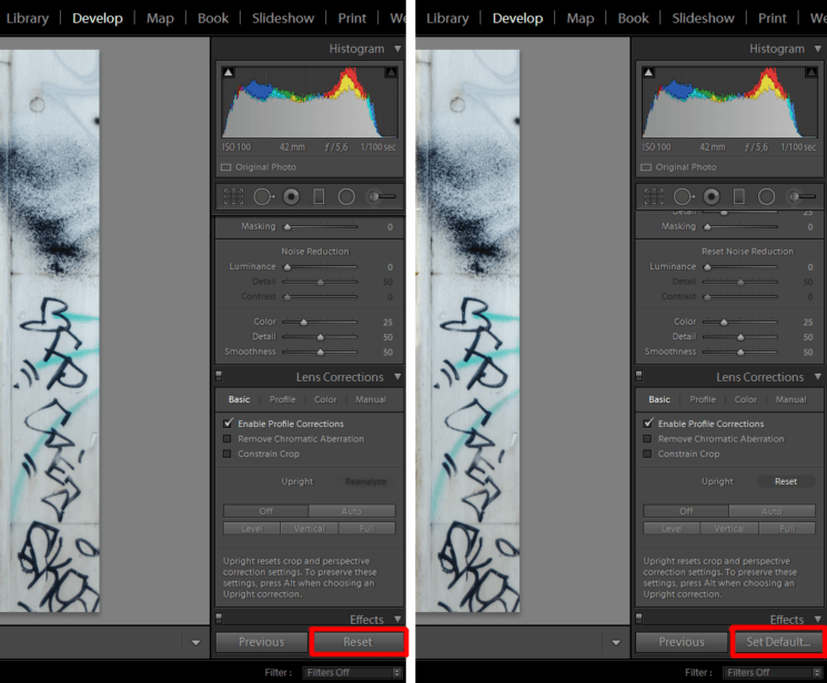 Quick Tip How to Set Custom Defaults in Lightroom DIY Photography