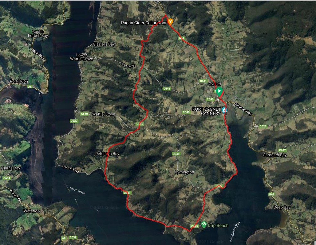 Gunns Plains & Hobart rides Bicycle Network