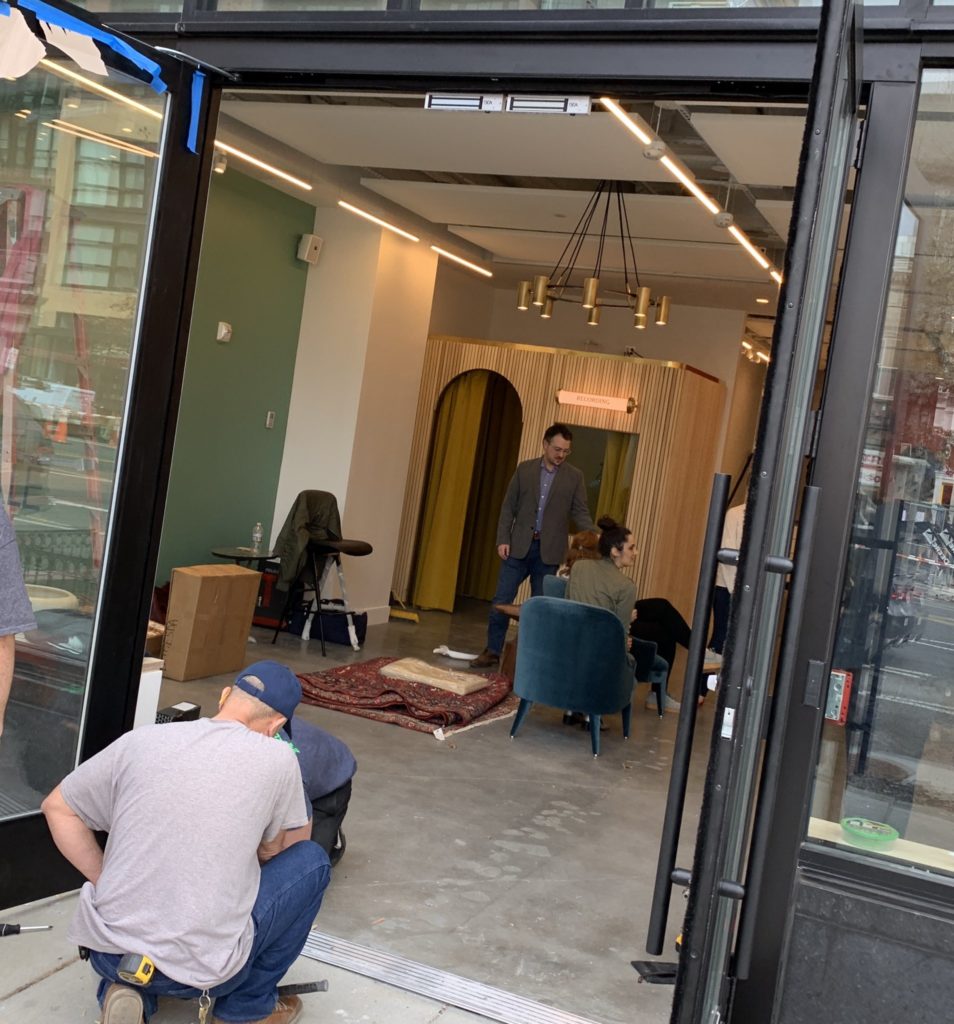 “The new Framebridge store has a recording studio inside” and they’re