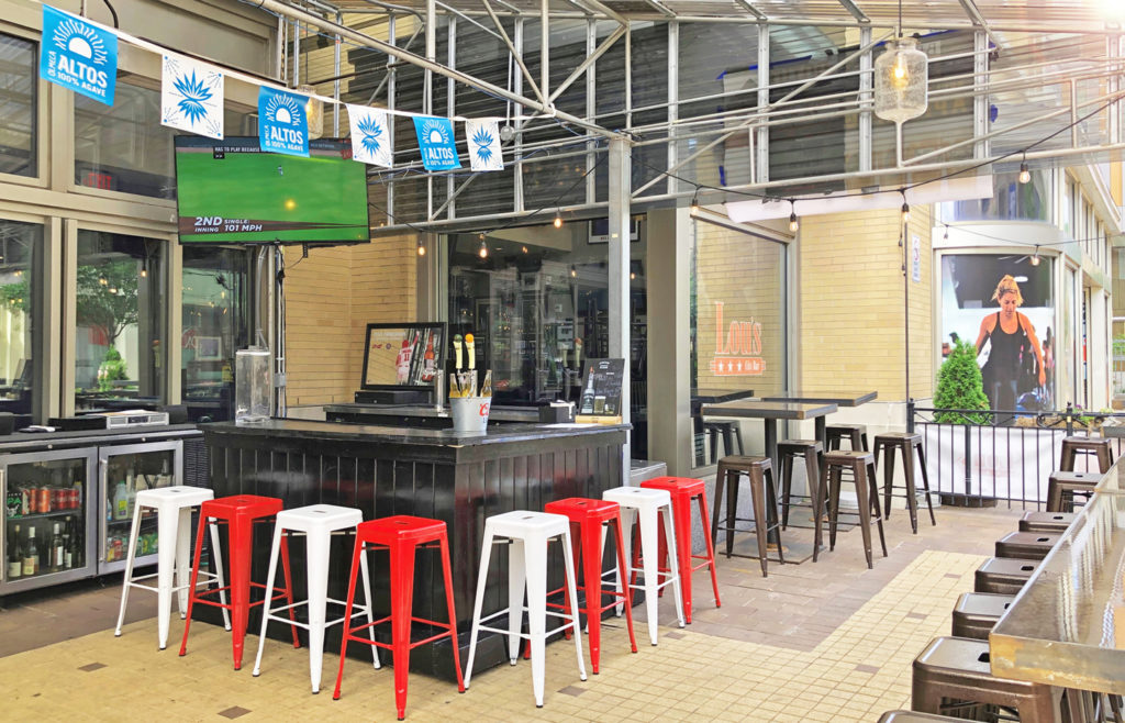 Lou's City Bar now has an enclosed heated outdoor patio check out