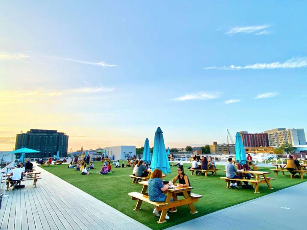 HiLawn, "Urban Rooftop Bar + Eatery Atop Union Market, introduces new postpandemic offerings