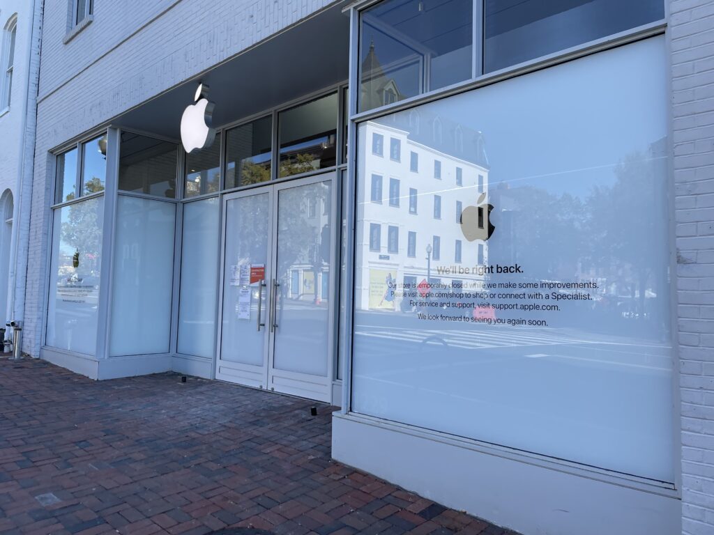 Apple store closed in while it undergoes, apparently, Major