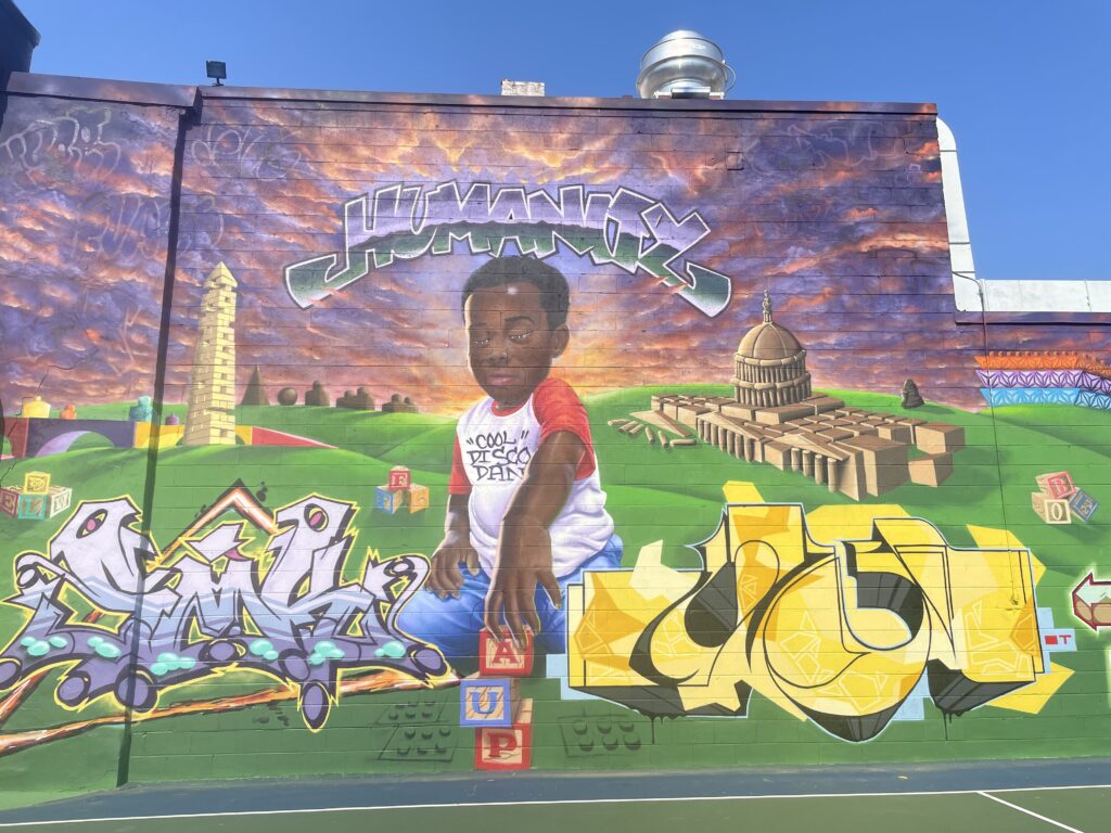 New Mural at Stead Park Basketball Court in Dupont PoPville