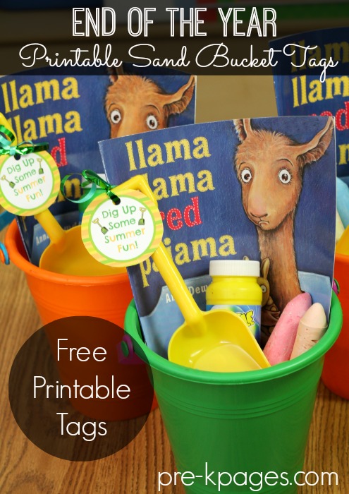 These children gift baskets for preschoolers make original preschool graduation gift ideas. Beach Bucket Printable Tags for Preschool and Kindergarten