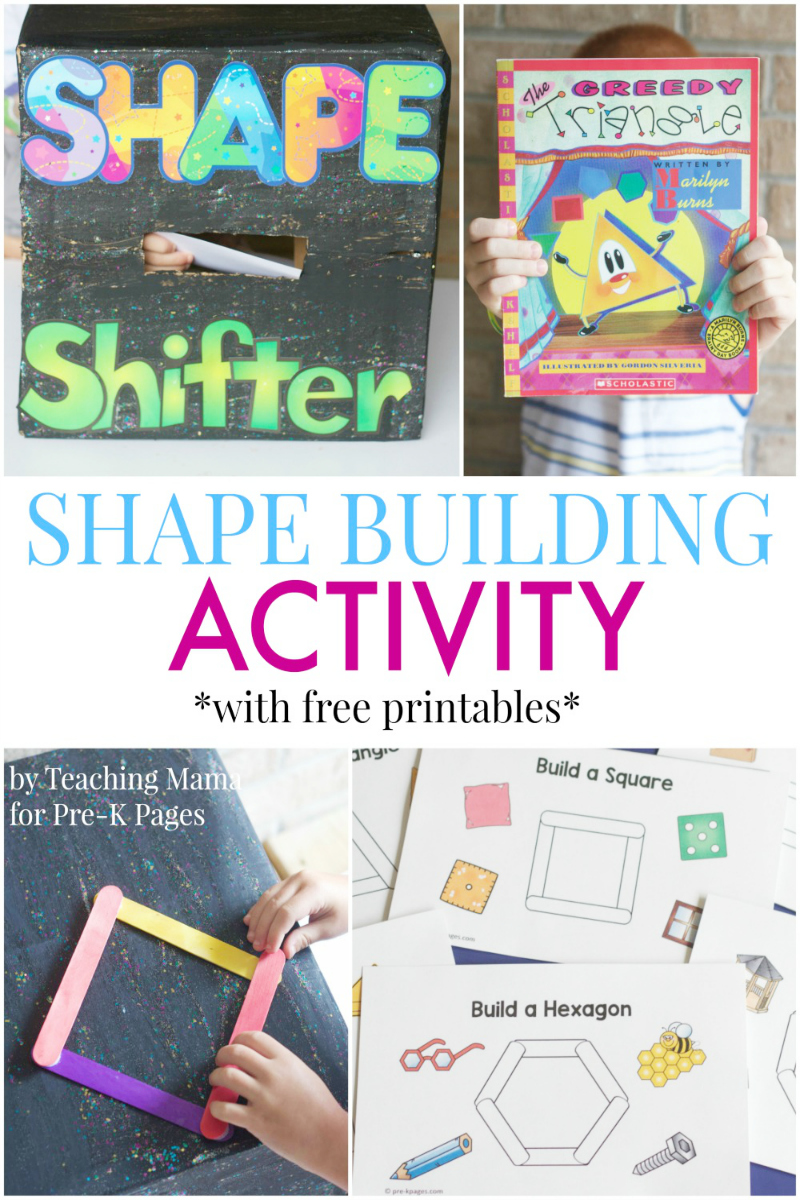 Building Shapes with Craft Sticks PreK Pages