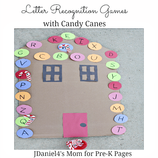 Letter Recognition Candy Cane Game PreK Pages