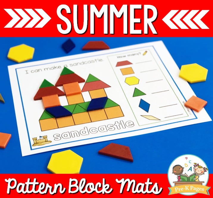 Pattern Block Mats for Preschool PreK Pages