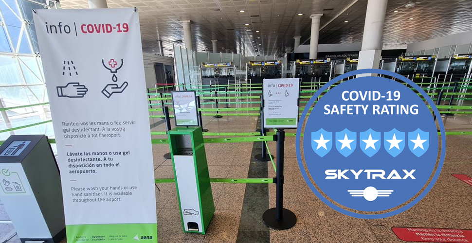 Aena six Spanish airports certified with the 5Star COVID19 Safety Rating