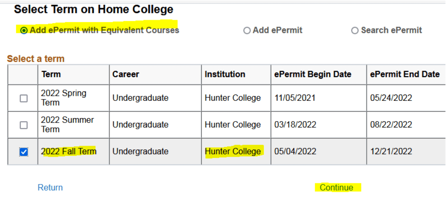 How to Apply for ePermits Hunter College