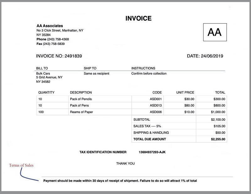How to Create Invoices Terms of Sales PDF.co