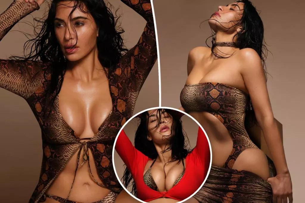Kim Kardashian Stuns in Skims Swim Collection