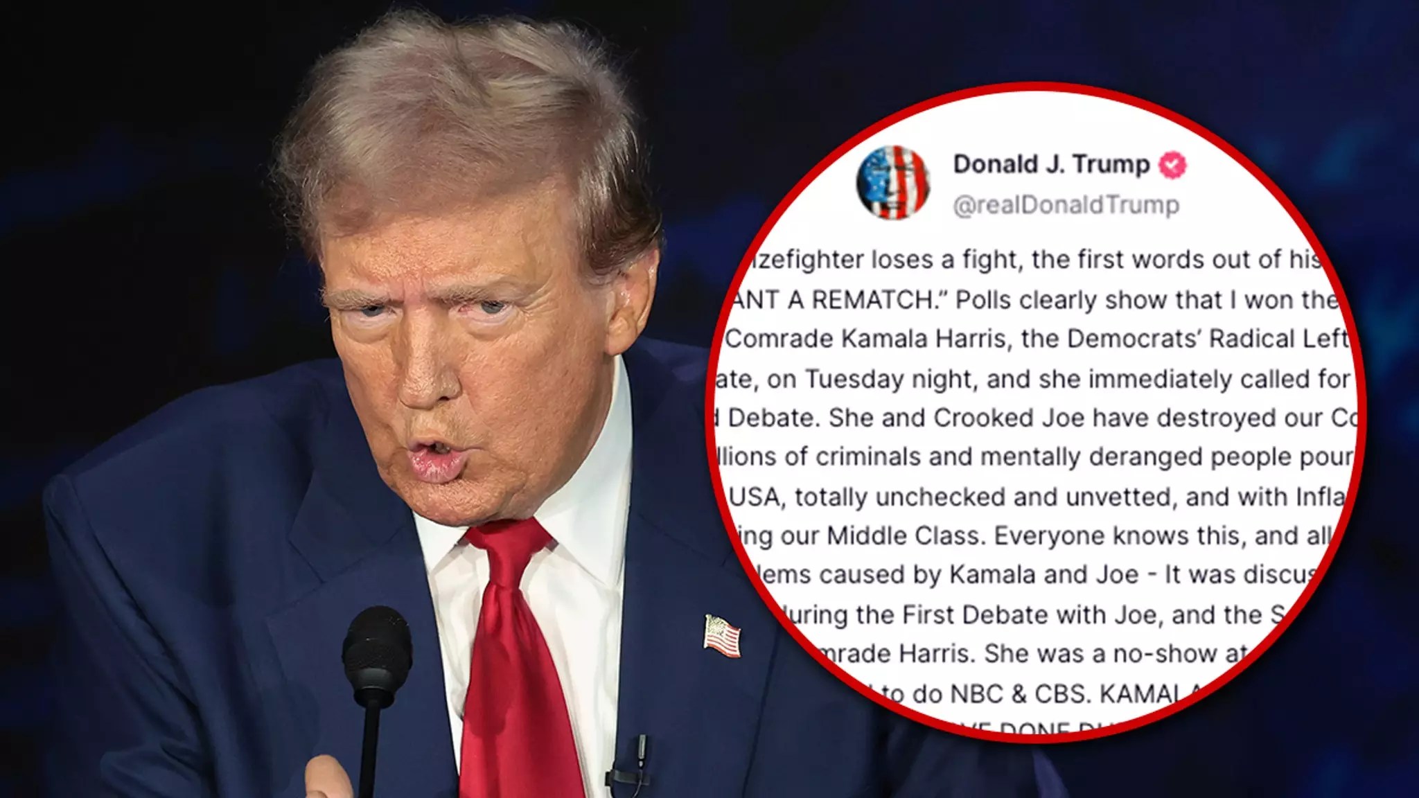 The End of a Debate: Trump Declares No Rematch with Kamala Harris