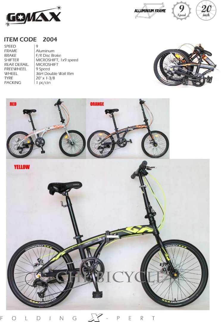 GOMAX 2004 ALLOY FRAME FOLDING BIKE S2Hcycle MTB Road TRI Run
