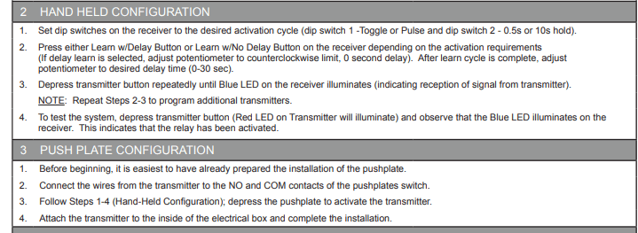 BEA 10TD433PB9V 433 MHz Digital Transmitter, 9V Battery