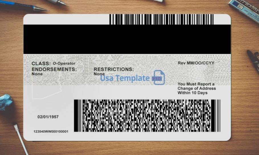 Arizona Drivers License Editable Peatix