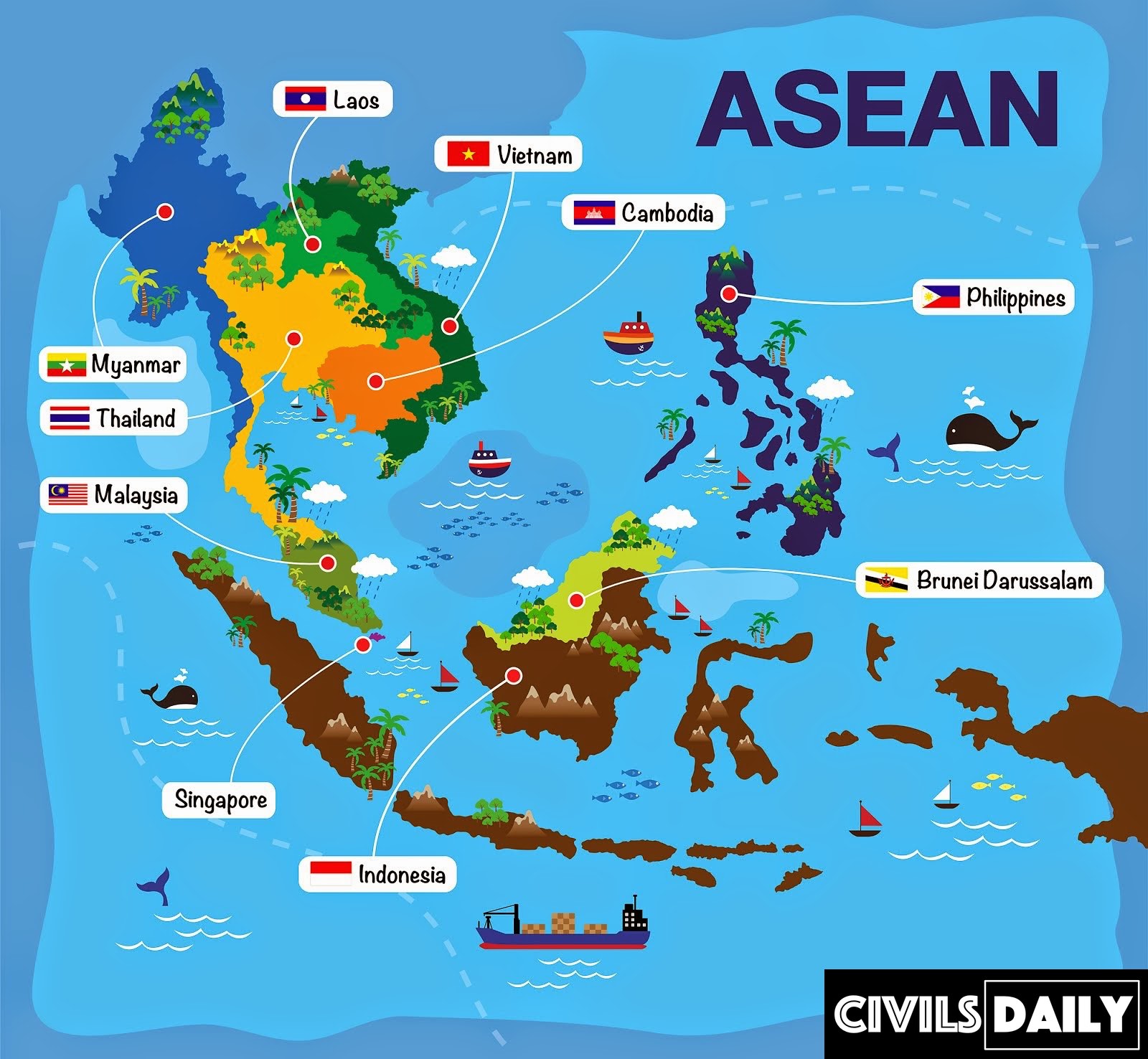 ASEANMembercountriesinmap Civilsdaily