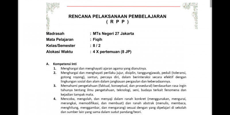 Dimana rencana pembelajaran tersebut dapat langsung digunakan dalam melaksanakan kegiatan. Rpp Daring Fiqih Mi - Unduh File Guru