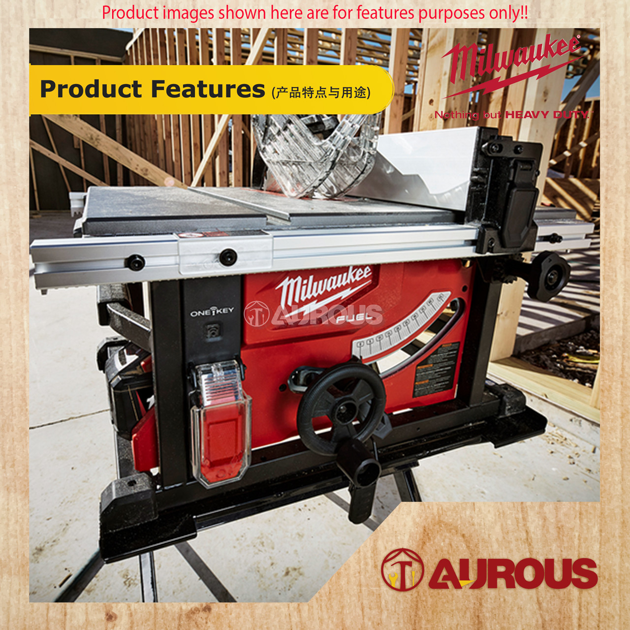 MILWAUKEE M18 FUEL 210MM TABLE SAW & TABLE SAW STAND M18 FTS2100 (BARE