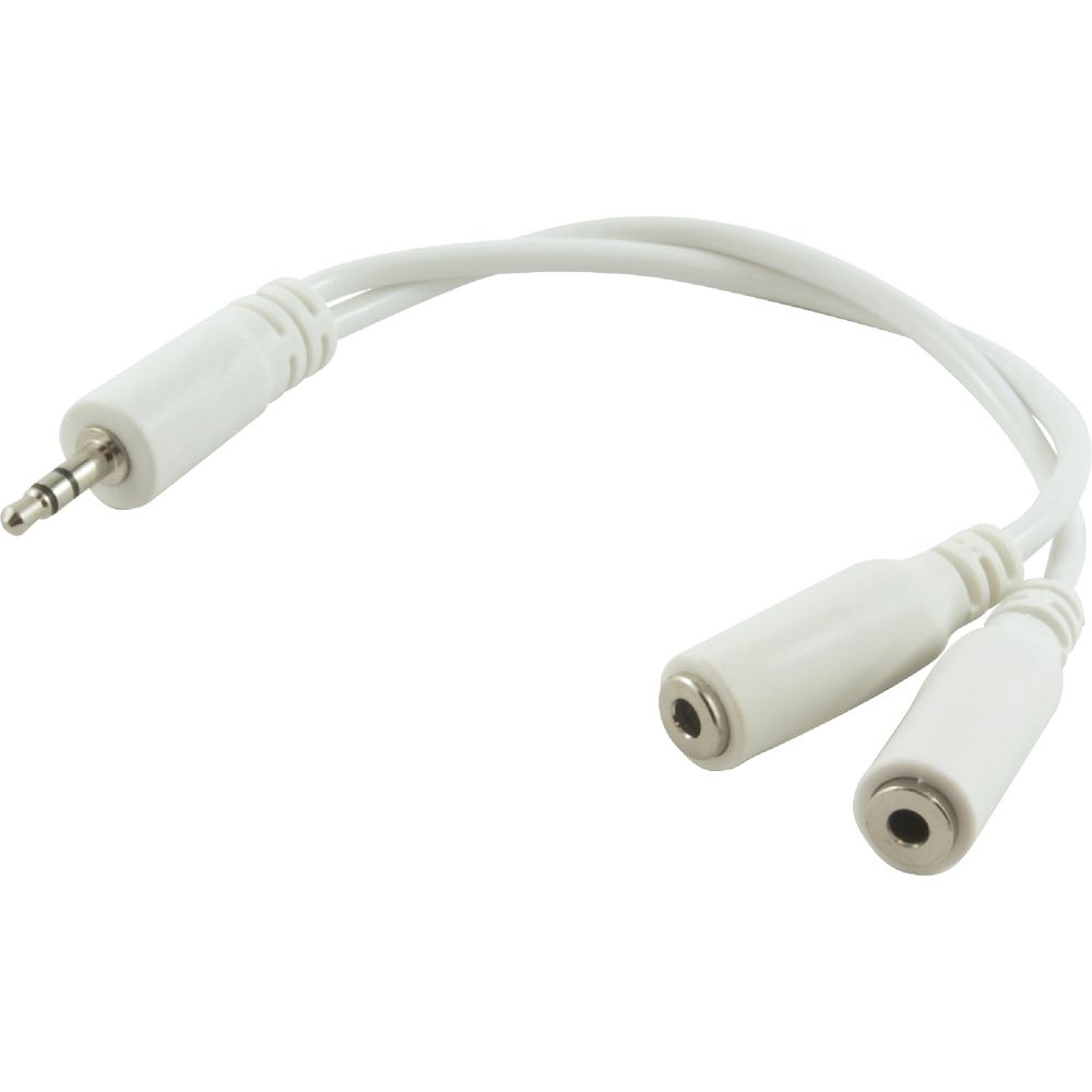 Comsol 3.5mm Male to 2 x 3.5mm Female Audio Splitter 10cm