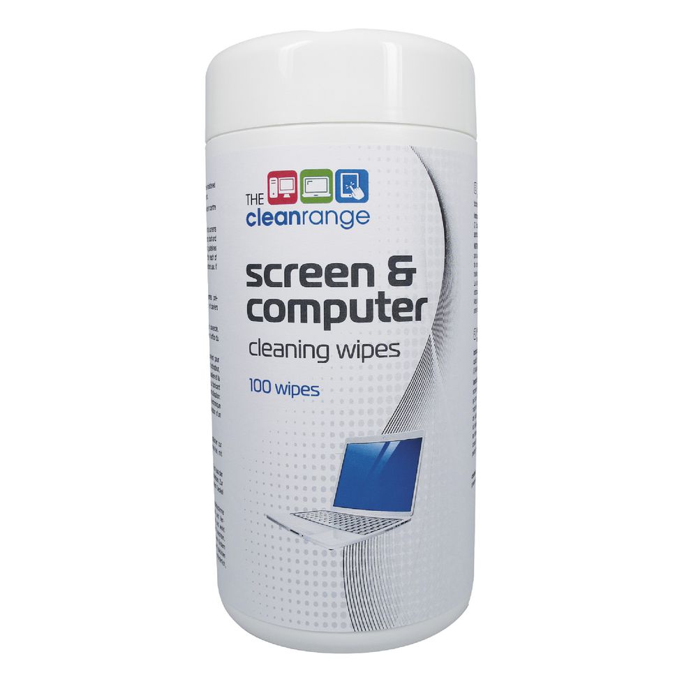 Clean Range Screen and Computer Cleaning Wipes 100 Pack Officeworks