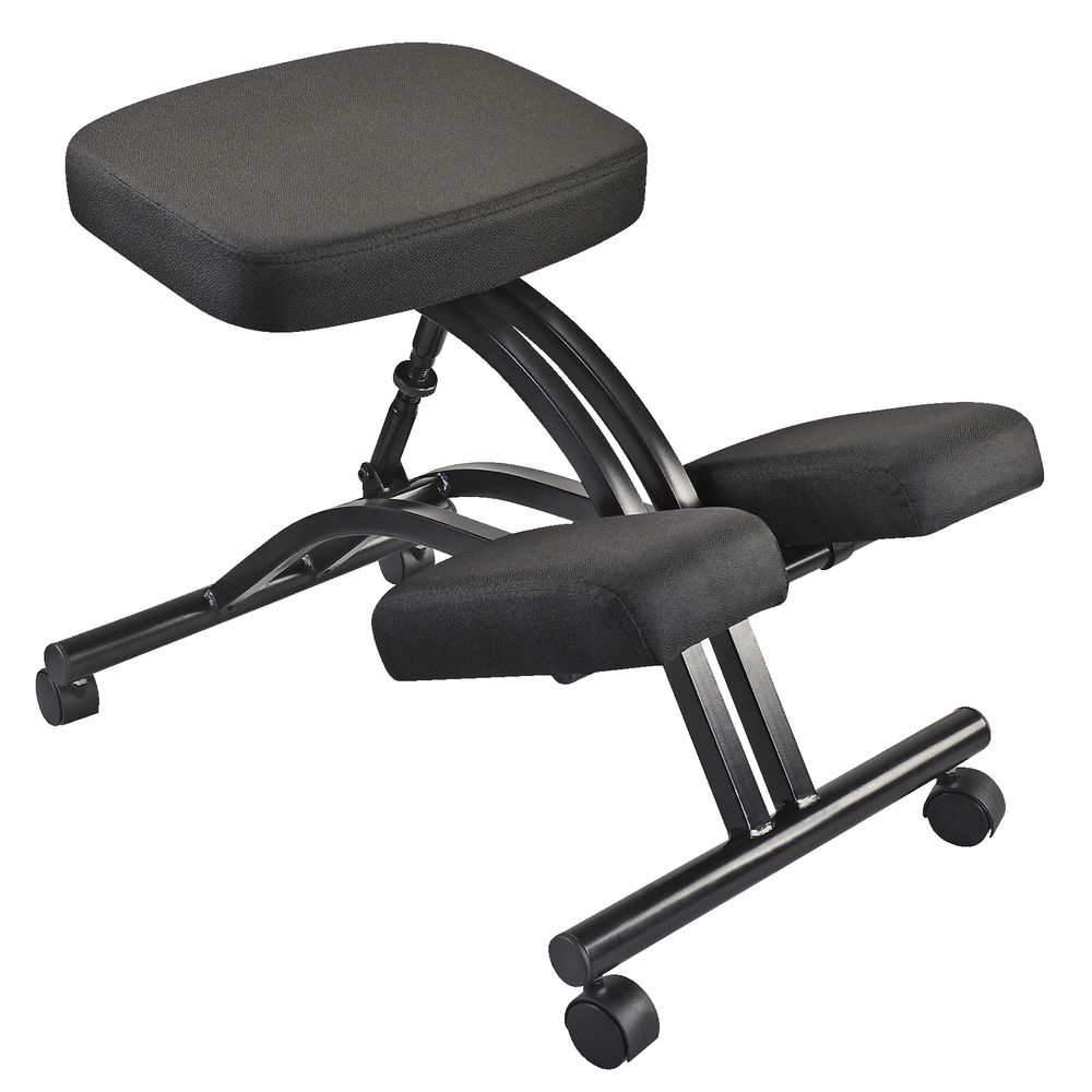 Adjustable Kneeling Stool Black Officeworks