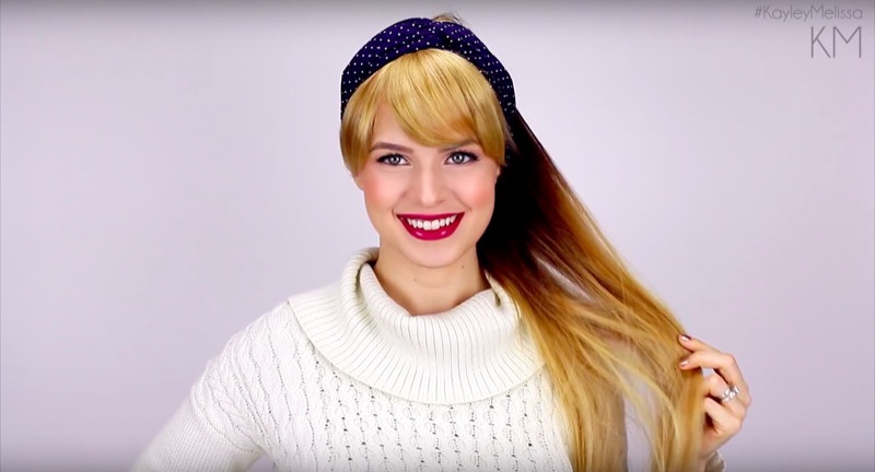 frangia finta con cerchietto
