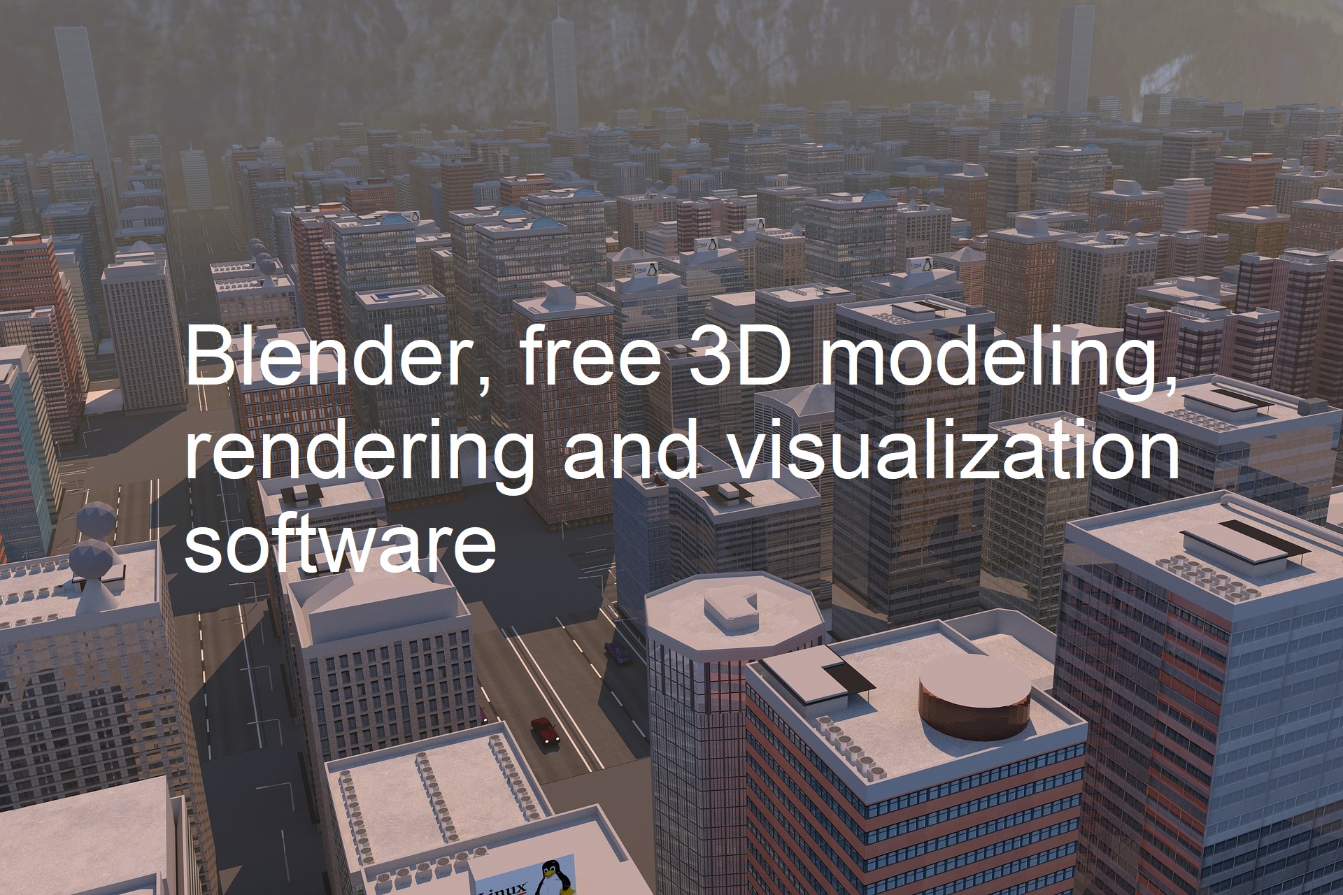 Blender, a free and open source 3D modeling, rendering and animation tool