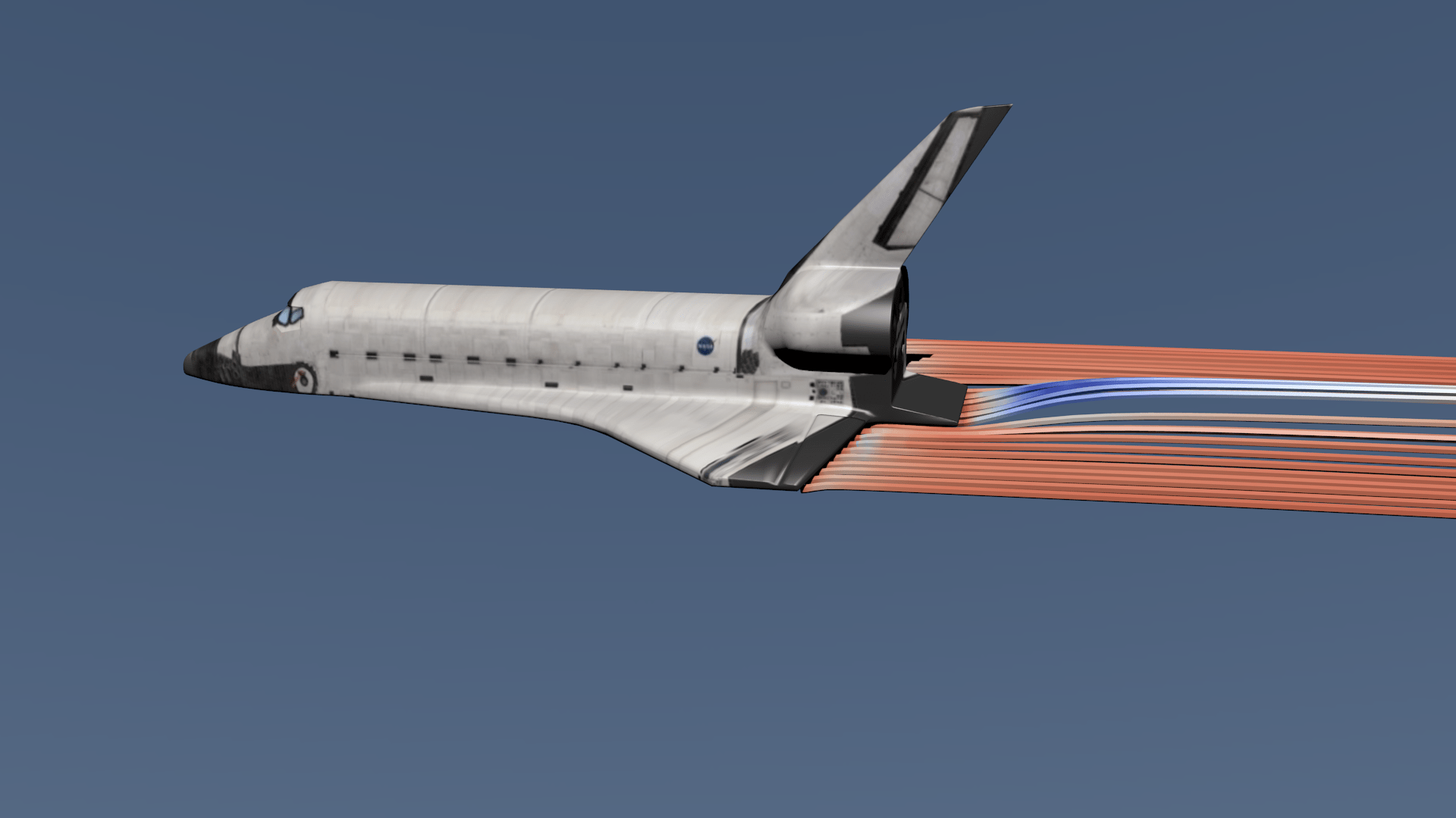 Space Shuttle Simulation Rendered with Blender