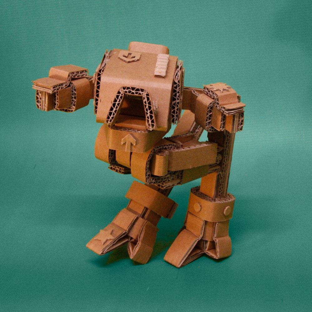 Papercraft cardboard robots