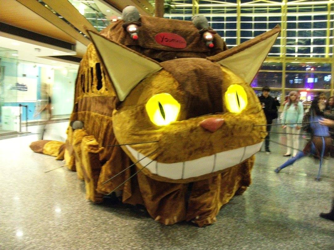 An actual cat bus cosplay