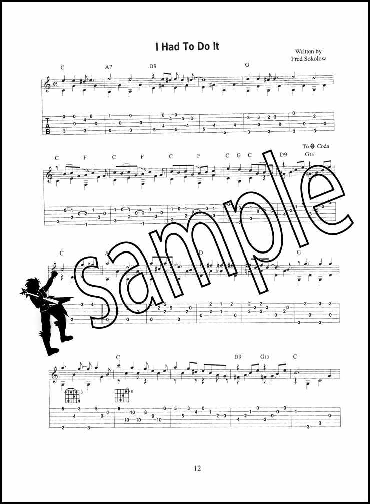 Great Blues Solos Fred Sokolow TAB Music Book with Audio Full Size