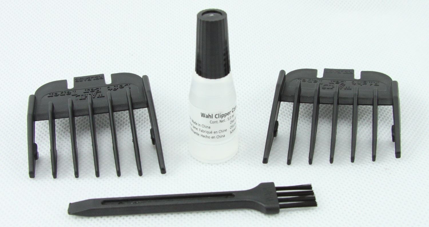 Wahl Left and Right Ear Taper Attachment Comb Set with Oil