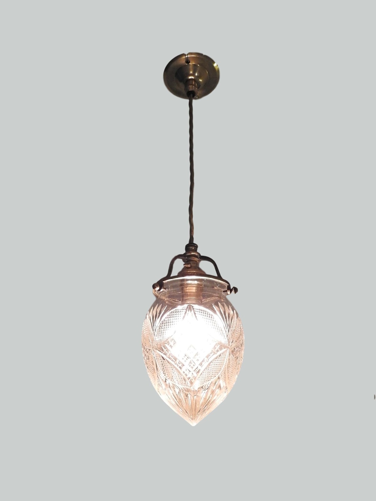 F C Osler 2 Cut Glass Pendant Lights England C 1900