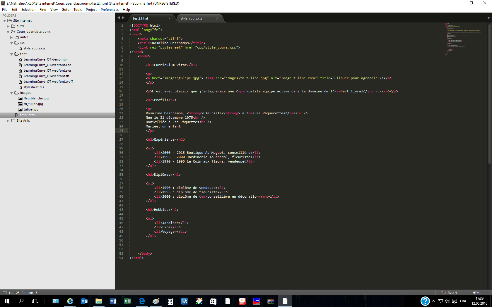 [Résolu] Cours HTML/CSS Police fontface par arlix OpenClassrooms
