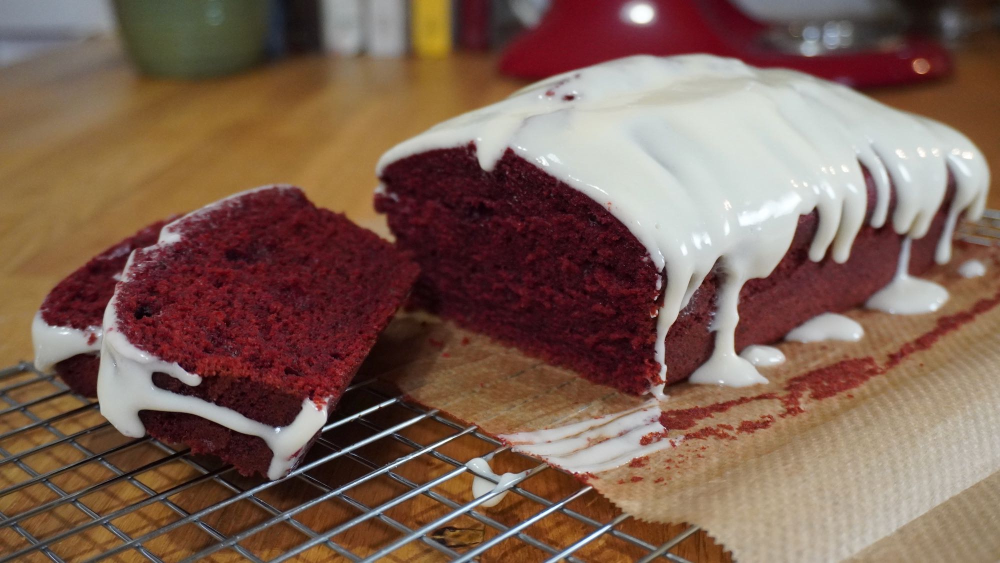 Spelt Flour Red Velvet Loaf Cake